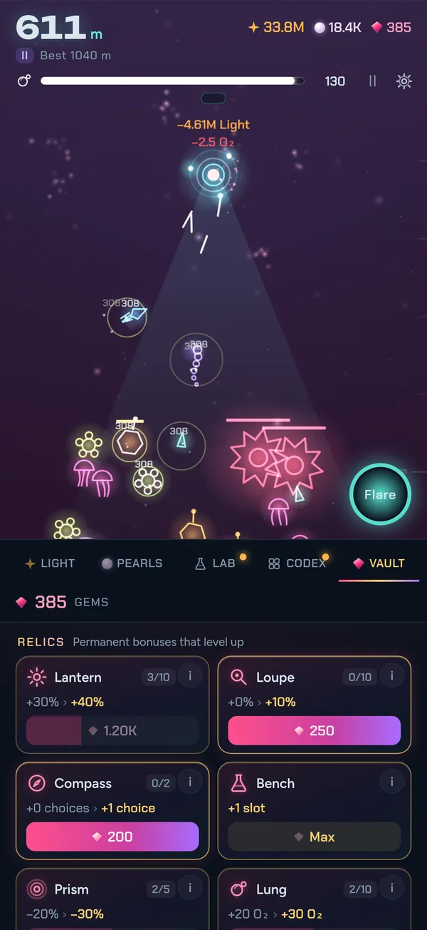 The Vault, where Relics level up